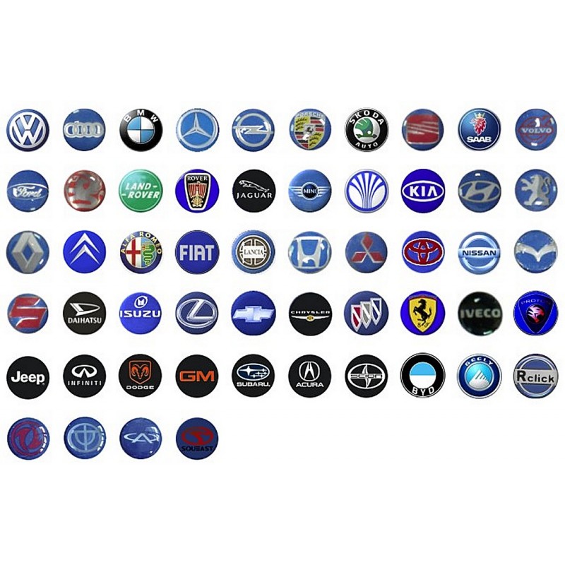 2x Replacement 14MM Car Key Sticker/Fob Emblem Badge Assorted Makes -  RightCLICK